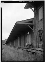 View Looking E Along Length Of 1859  Warehouse Showing Loading Platform And Canopy.