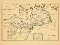 Map - Page 1 - LE CANADA/faict par le Sr. de Champlain,/ou sont/LA NOUVELLE FRANCE/LA NOUVELLE ANGLETERRE/LA NOUVELLE HOLANDE/LA NOUVELLE SVEDE/LA VIRGINIE andc./Suivant les Memoires de P.Du Val/1653, LE CANADA/faict par le Sr. de Champlain,/ou sont/LA NOUVELLE FRANCE/LA NOUVELLE ANGLETERRE/LA NOUVELLE HOLANDE/LA NOUVELLE SVEDE/LA VIRGINIE andc./Suivant les Memoires de P.Du Val/1653