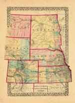 Map - Page 1, County map of Dakota, Wyoming, Kansas, Nebraska and Colorado